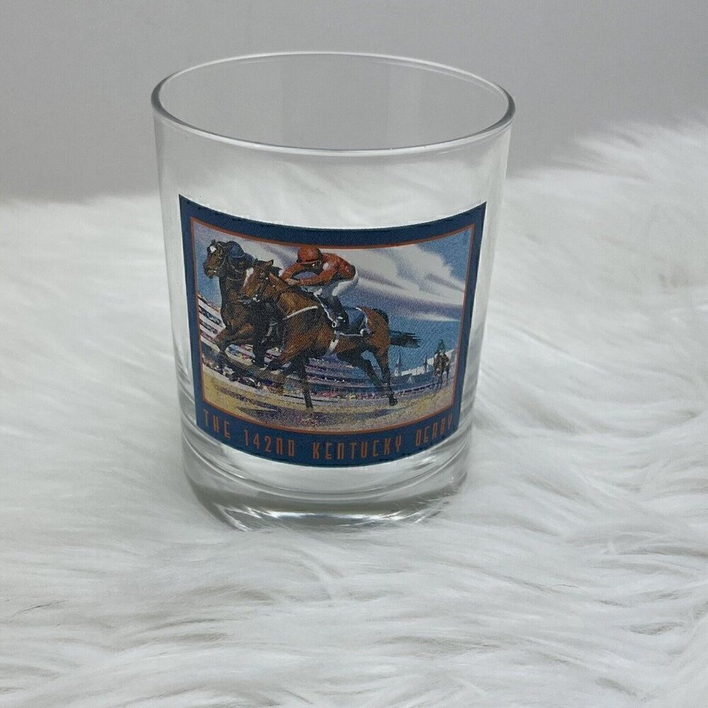 142nd Kentucky Derby Official Horse Racing 2016 Winner Nyquist Rocks Style Glass